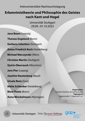 Poster: Erkenntnistheorie und Philosophie des Geistes nach Kant und Hegel