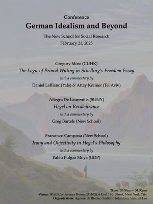 Poster: German Idealism and Beyond